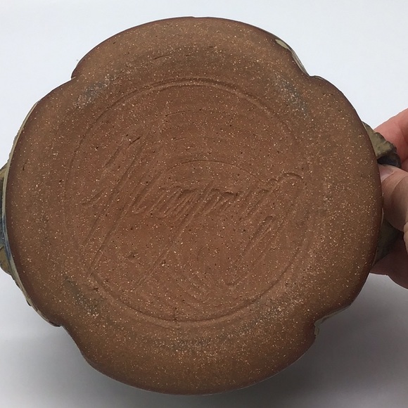 Vintage Signed Studio Art Pottery Covered Dish - Picture 6 of 13